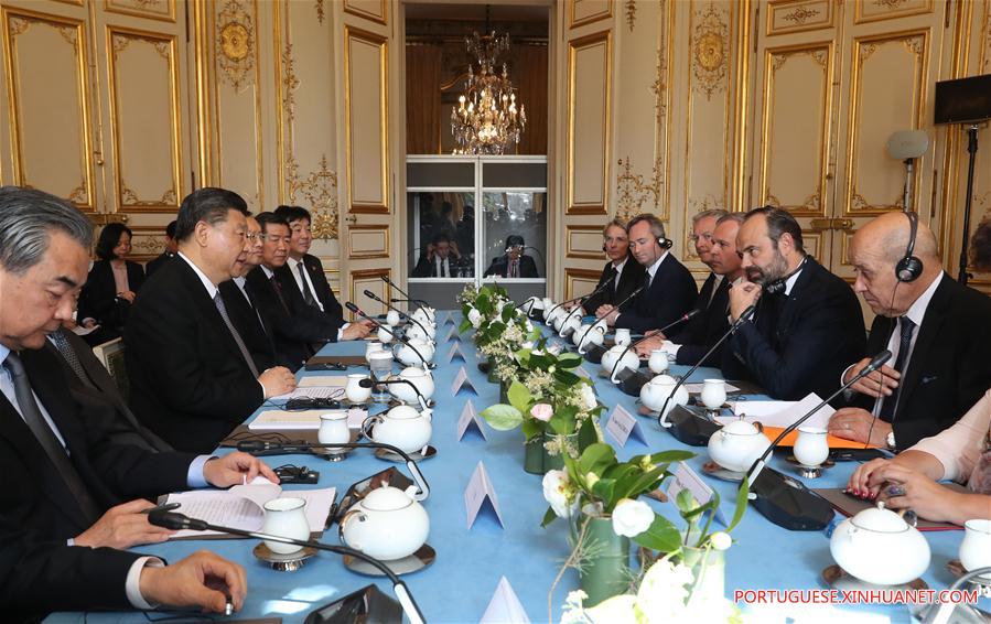 FRANCE-PARIS-CHINA-XI JINPING-FRENCH PM-MEETING