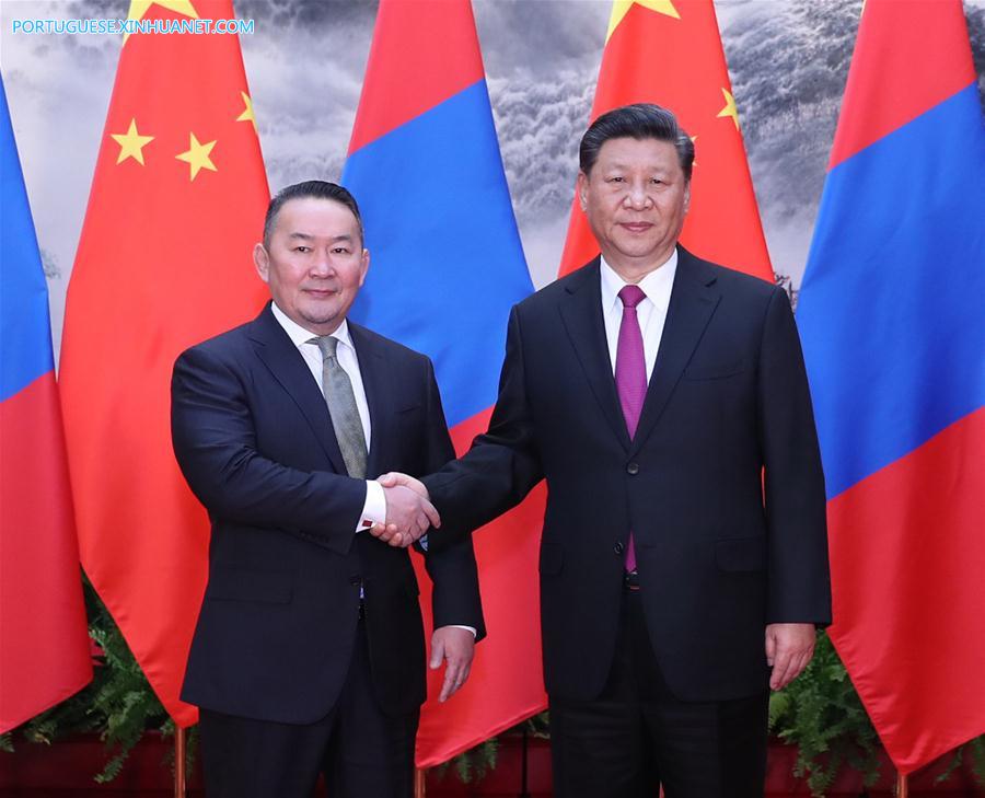 (BRF)CHINA-BEIJING-XI JINPING-MONGOLIAN PRESIDENT-TALKS (CN)