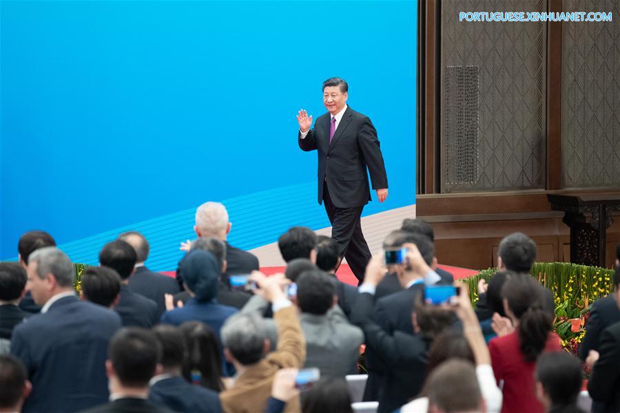 (BRF)CHINA-BEIJING-BELT AND ROAD FORUM-LEADERS' ROUNDTABLE-XI JINPING-PRESS CONFERENCE (CN)