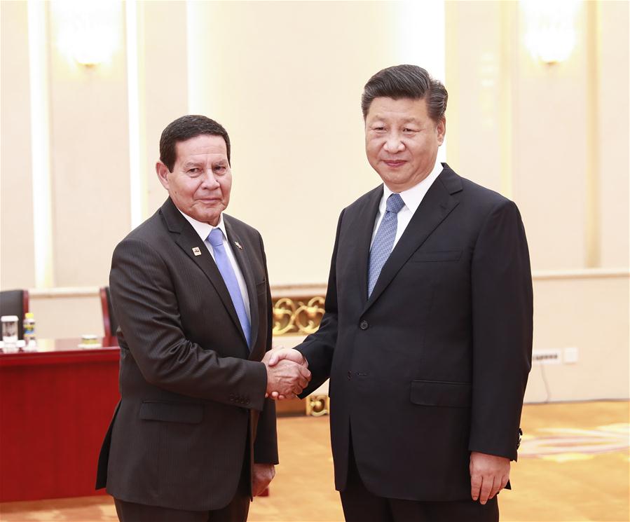 CHINA-BEIJING-XI JINPING-BRAZILIAN VICE PRESIDENT-MEETING(CN)