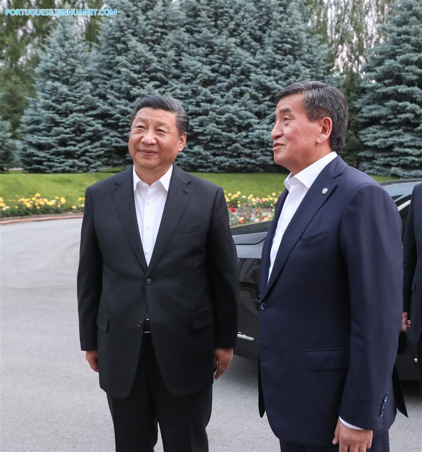（XHDW）习近平会见吉尔吉斯斯坦总统热恩别科夫