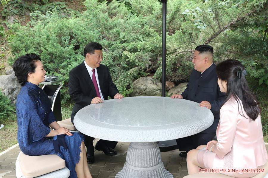 DPRK-PYONGYANG-CHINA-XI JINPING-KIM JONG UN-MEETING