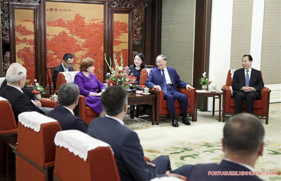 CHINA-BEIJING-WANG QISHAN-FOREIGN DELEGATES-MEETING (CN)