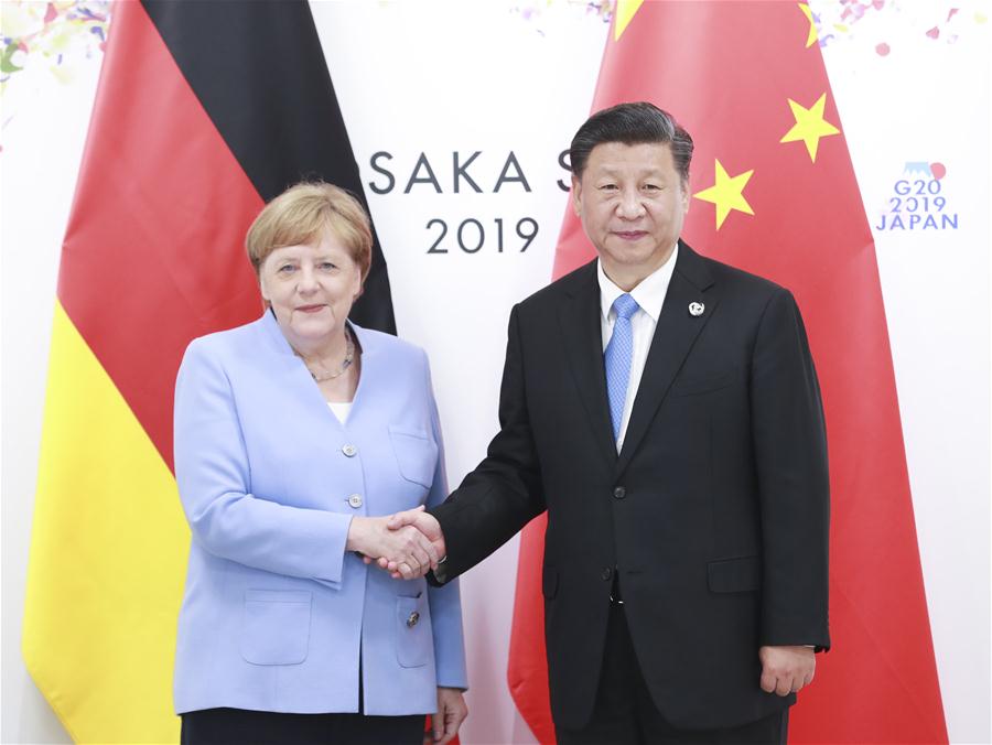 JAPAN-OSAKA-XI JINPING-ANGELA MERKEL-MEETING