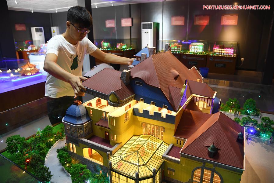 CHINA-SHANDONG-QINGDAO-ANCIENT BUILDINGS-MINI-MODELS-EXHIBITION (CN)