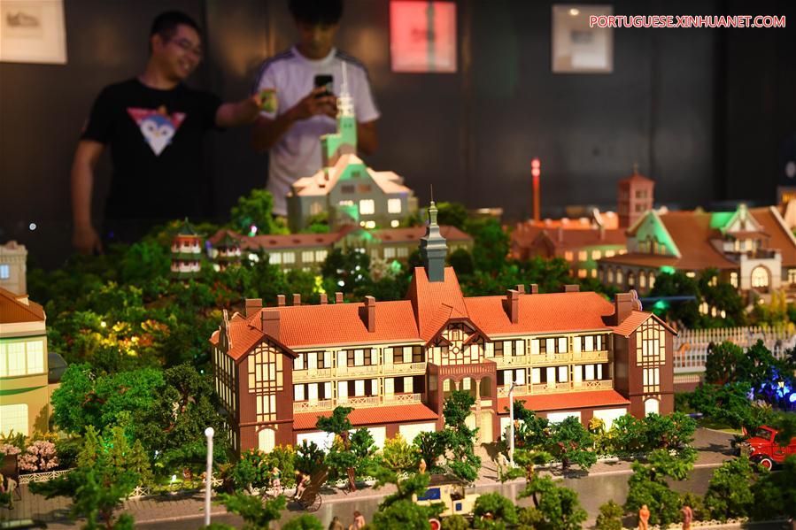 CHINA-SHANDONG-QINGDAO-ANCIENT BUILDINGS-MINI-MODELS-EXHIBITION (CN)