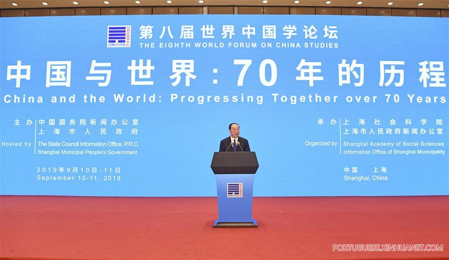 CHINA-SHANGHAI-HUANG KUNMING-WORLD FORUM ON CHINA STUDIES (CN)