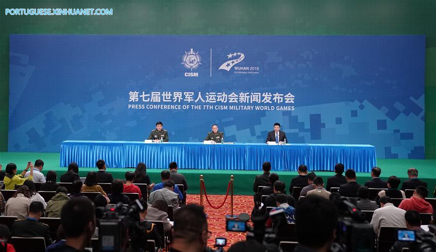 (SP)CHINA-WUHAN-7TH MILITARY WORLD GAMES-PRESS CONFERENCE