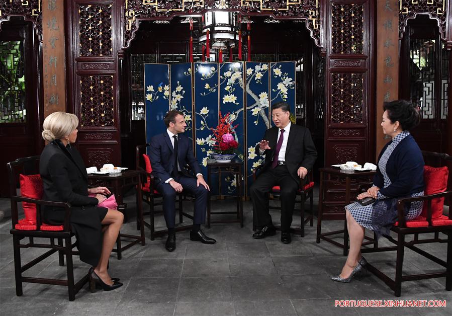 (CIIE)CHINA-SHANGHAI-XI JINPING-MACRON-MEETING(CN)