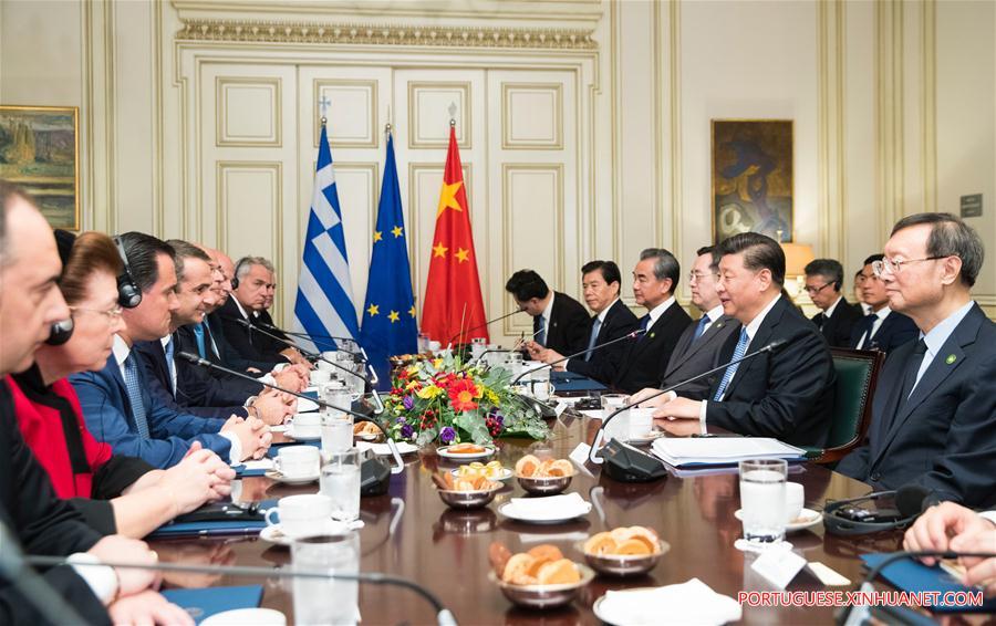 GREECE-ATHENS-XI JINPING-GREEK PM-TALKS