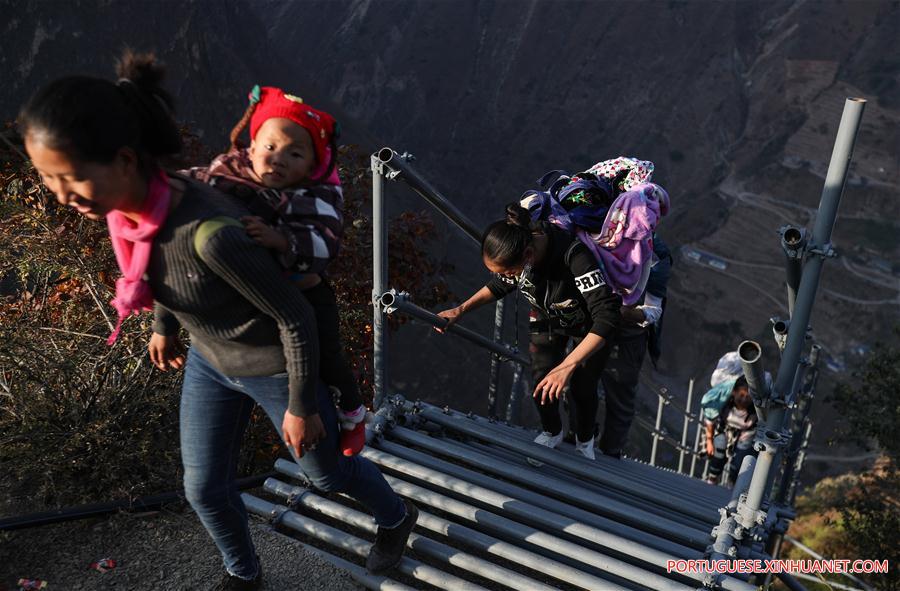 CHINA-SICHUAN-CLIFFSIDE VILLAGE-POVERTY ALLEVIATION (CN)