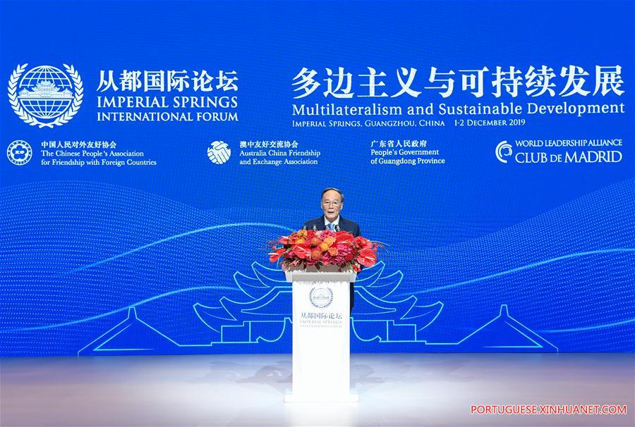 CHINA-GUANGZHOU-WANG QISHAN-IMPERIAL SPRINGS INTERNATIONAL FORUM-OPENING (CN)
