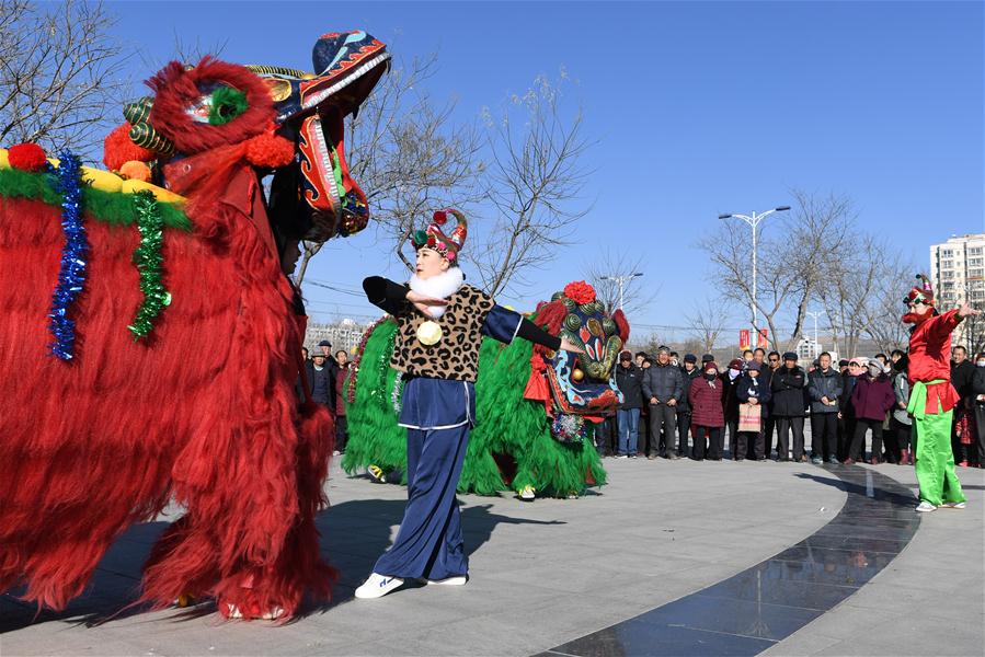 CHINA-GANSU-YONGDENG-LION DANCE (CN)