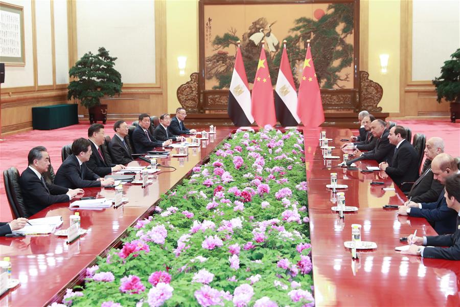 (BRF)CHINA-BEIJING-XI JINPING-EGYPTIAN PRESIDENT-MEETING (CN)
