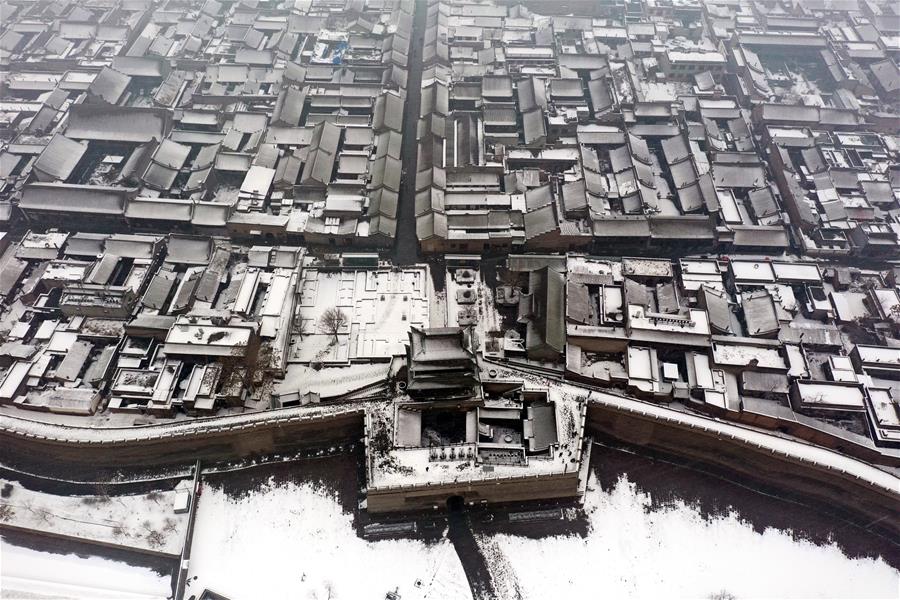 CHINA-SHANXI-PINGYAO-ANCIENT CITY-SNOWFALL (CN)