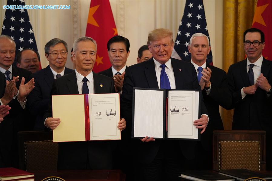 U.S.-WASHINGTON D.C.-CHINA-U.S. PHASE-ONE TRADE DEAL-SIGNING