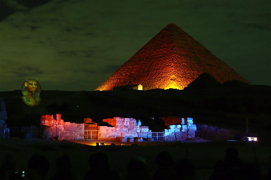 EGYPT-GIZA-PYRAMIDS-SPHINX-CHINA-SPRING FESTIVAL-CELEBRATION