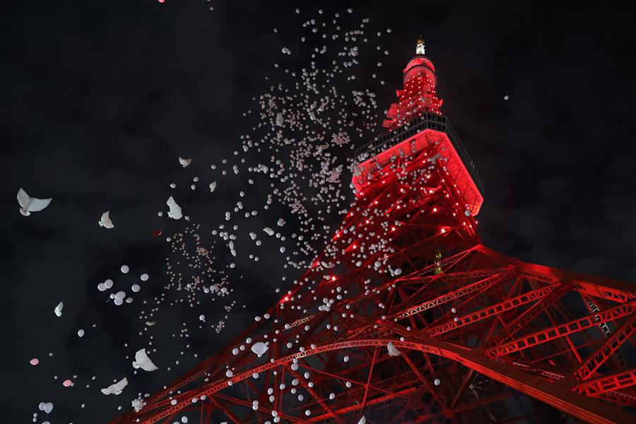 JAPAN-TOKYO-TOKYO TOWER-ILLUMINATION-CHINA-LUNAR NEW YEAR