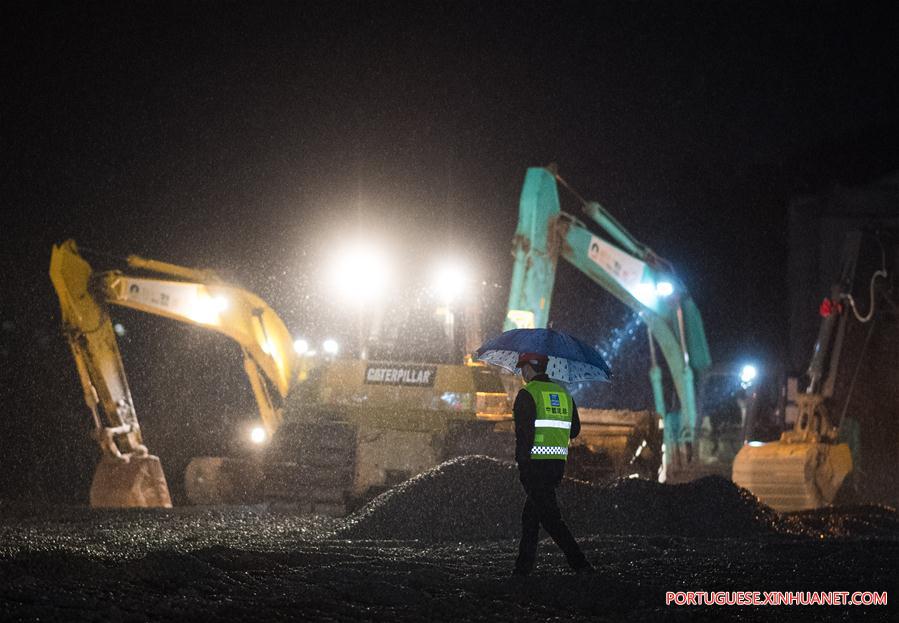 CHINA-HUBEI-WUHAN-NOVEL CORONAVIRUS-MAKESHIFT HOSPITAL-CONSTRUCTION (CN)