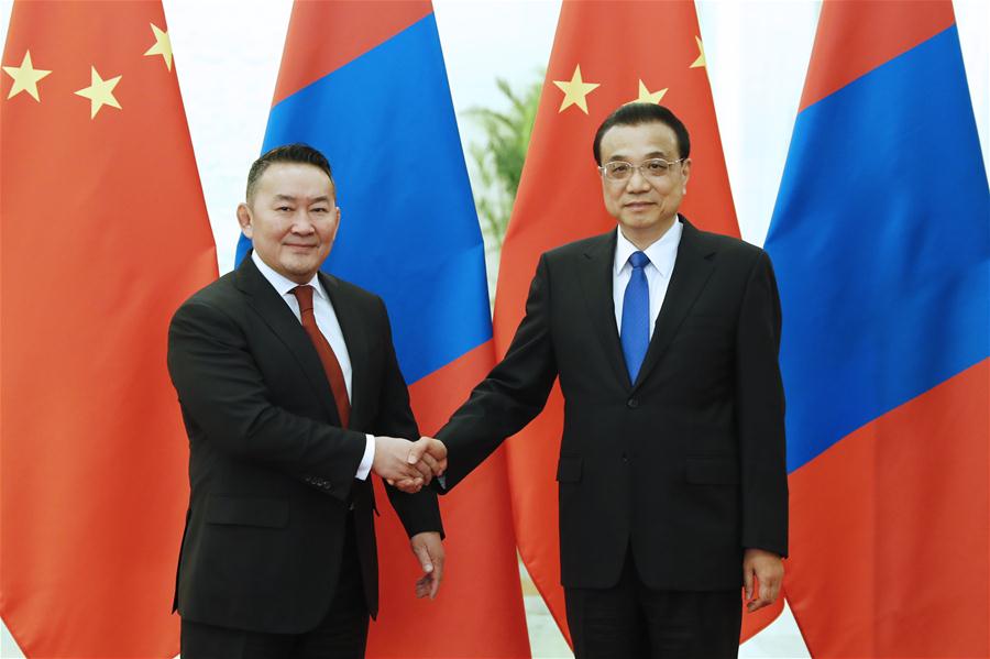 CHINA-BEIJING-LI KEQIANG-MONGOLIAN PRESIDENT-MEETING (CN)