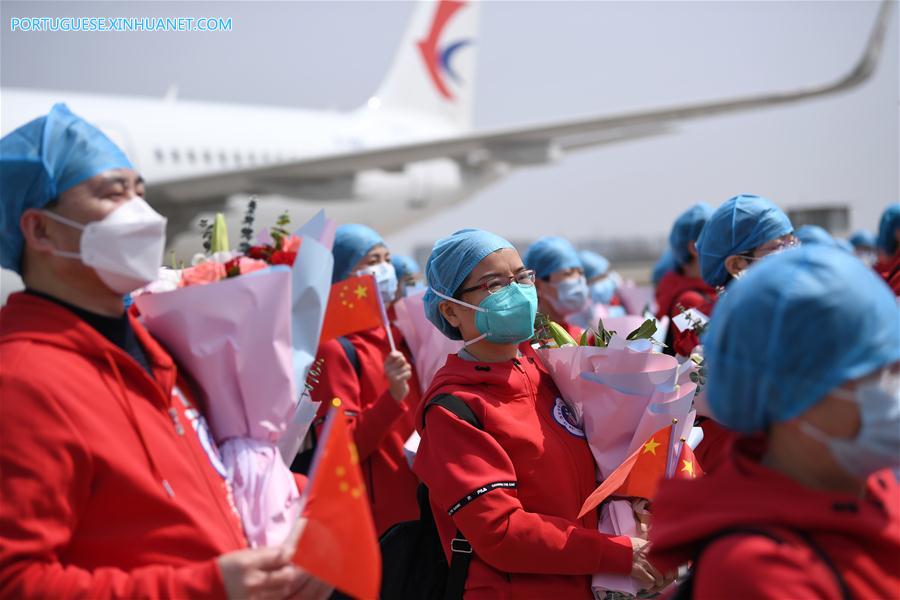 CHINA-SHAANXI-XI'AN-MEDICAL WORKERS-RETURN FROM HUBEI (CN) 