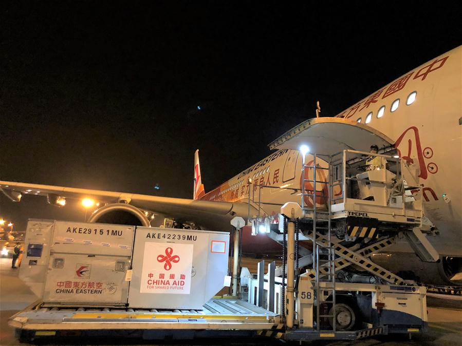 SRI LANKA-BANDARANAIKE AIRPORT-CHINA-MEDICAL AID-DONATION-ARRIVAL