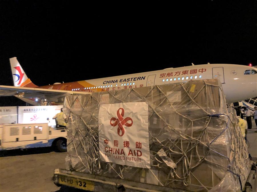 SRI LANKA-BANDARANAIKE AIRPORT-CHINA-MEDICAL AID-DONATION-ARRIVAL