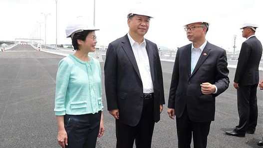 Presidente chinês inspeciona importantes projetos de infraestrutura em Hong Kong