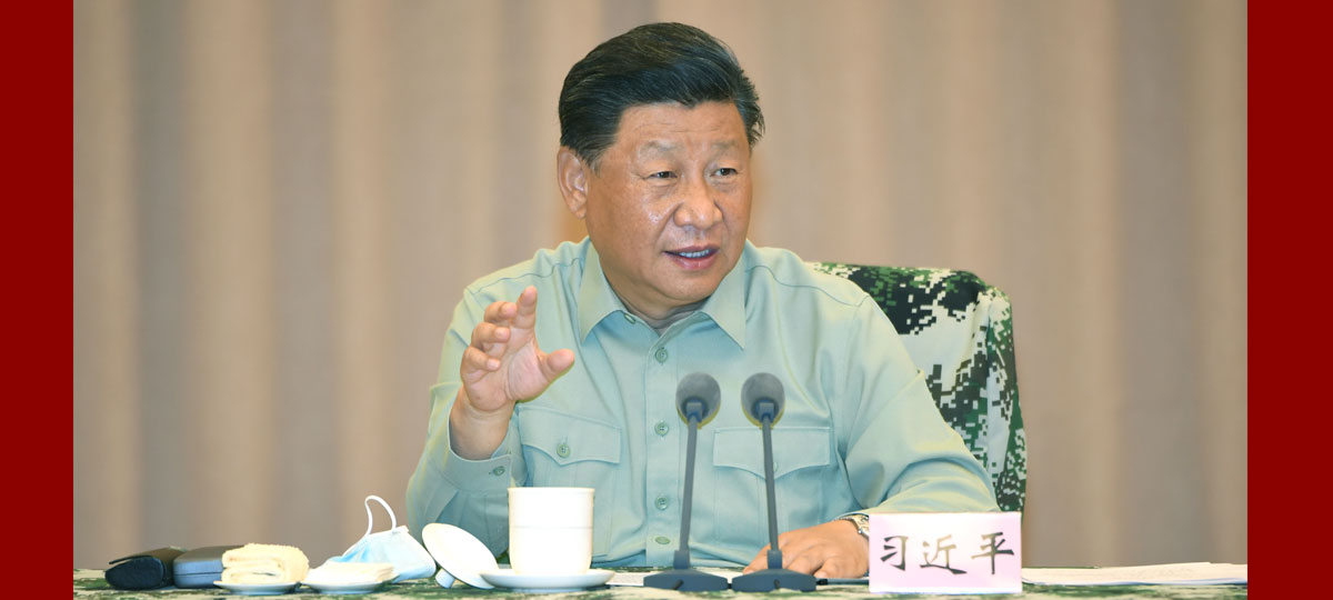 Xi instrui exército a completar tarefas de acompanhamento para controle de inundações