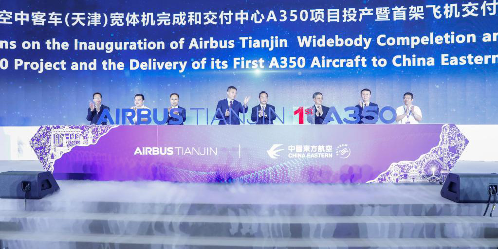 Airbus entrega o primeiro A350 de sua instalação na China