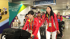 Atletas chineses chegaram ao Rio de Janeiro