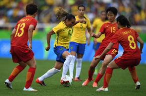 Seleção chinesa de futebol feminino derrotada pela Seleção brasileira