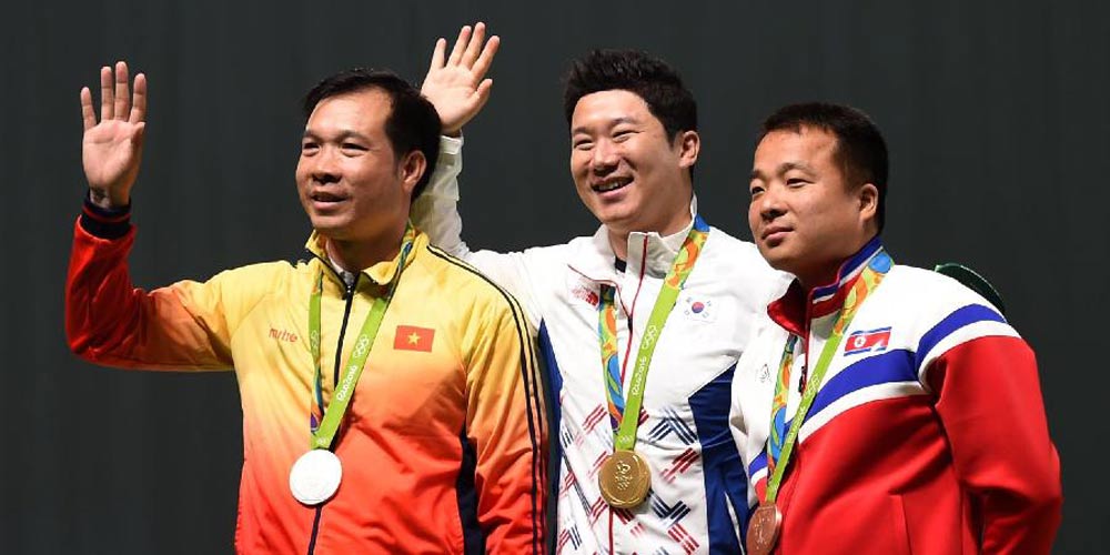 Sul-coreano Jin Jongoh conquistou o tricampeonato olímpico da pistola 50m e faz história