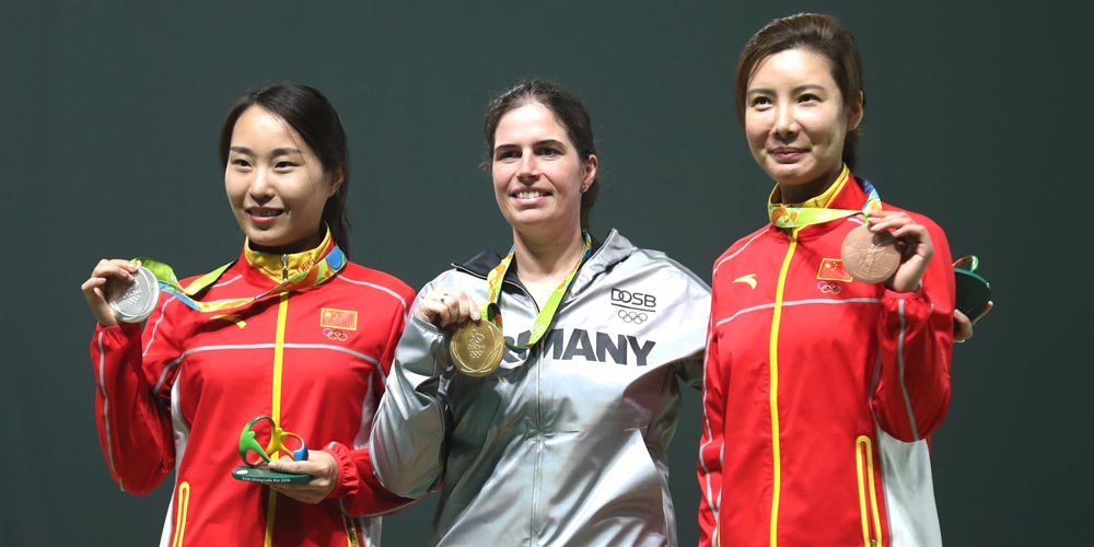 Rio 2016: China leva medalhas de prata e bronze em carabina três posições a 50m feminino