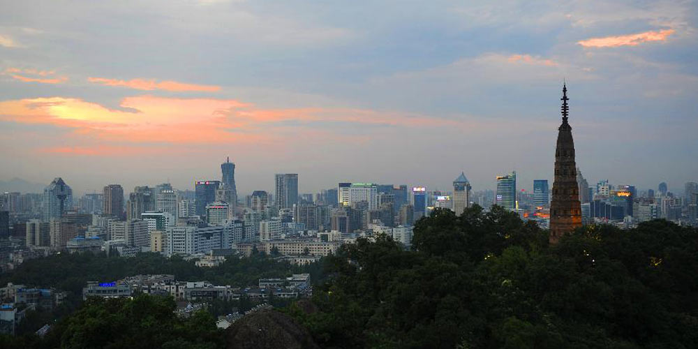 Vistas aéreas de Hangzhou, cidade anfitriã da Cúpula do G20