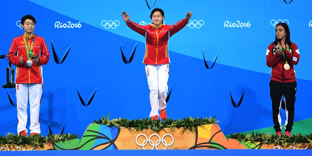 Rio 2016 : China conquista ouro e prata no salto ornamental de plataforma 10m feminino