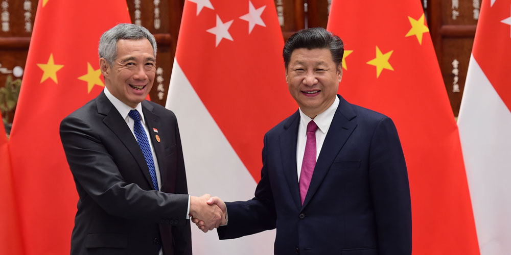 Presidente chinês se reúne com primeiro-ministro de Cingapura