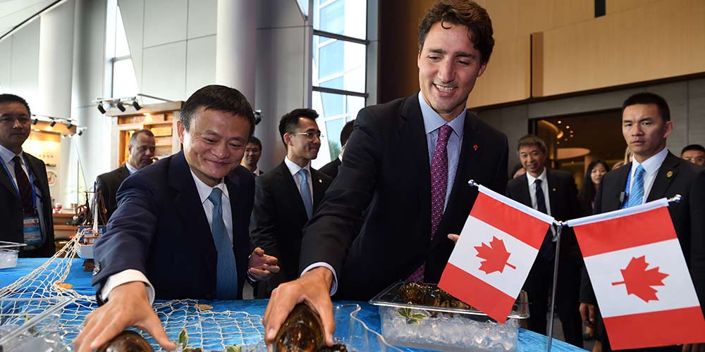 Primeiro-ministro canadense, Jack Ma lançam loja online de Tmall para especialidades canadenses