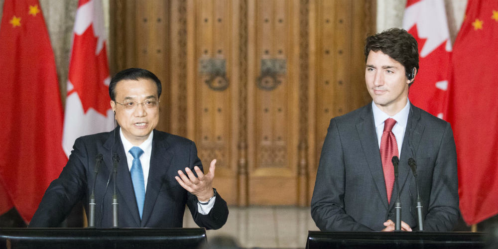China e Canadá iniciam negociações preliminares sobre acordo de livre comércio, diz 
premiê chinês