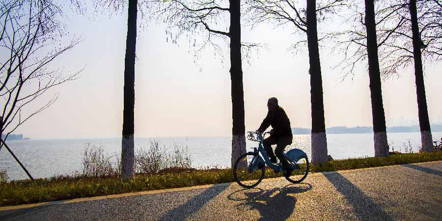 Mais de 50.000 bicicletas públicas são alugadas por dia em média em Wuhan