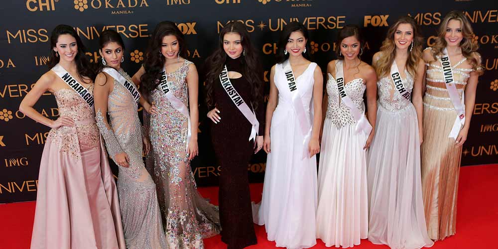 Evento de tapete vermelho do Miss Universo é realizado nas Filipinas
