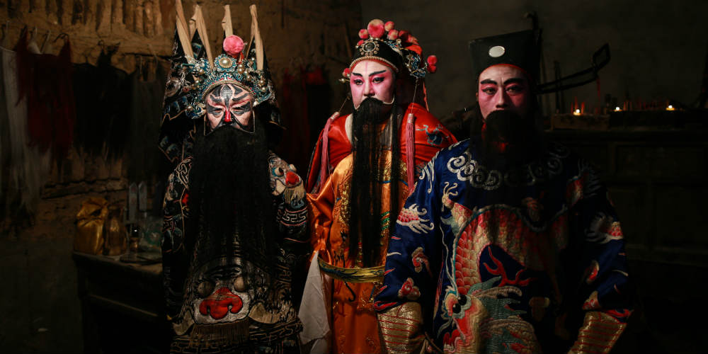 Herança cultural imaterial de Gansu, ópera das lanternas de Yulei é encenada em Longnan