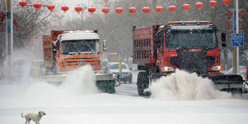 China emite alerta azul para frente fria provocada por forte corrente de ar frio