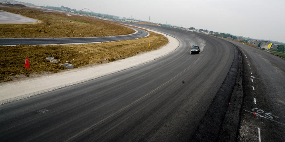 Em imagens: pista de testes construída por empresa chinesa em Nanjing