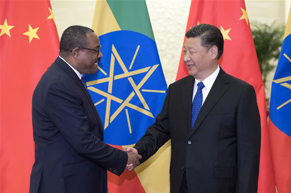 (Cinturão e Rota) Xi Jinping propõe intensificar laços China-Etiópia