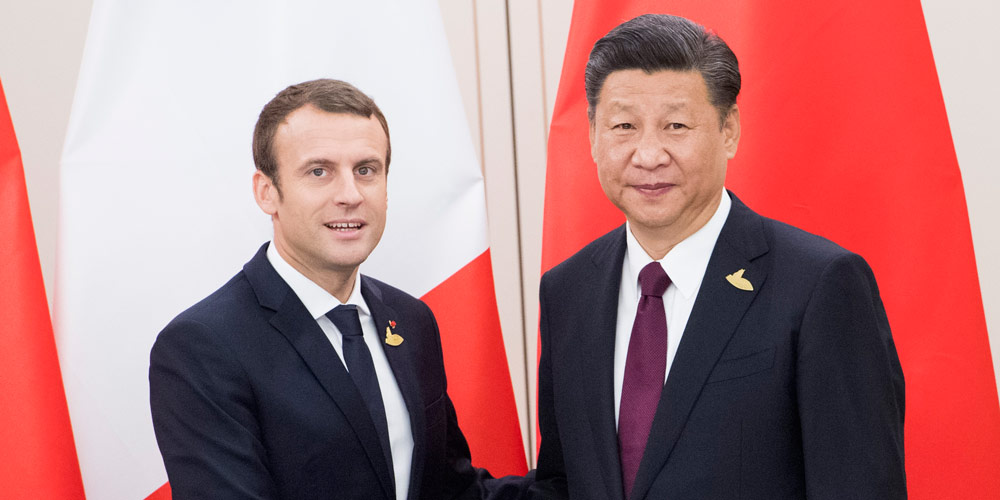 Xi e Macron concordam em promover a cooperação China-França
