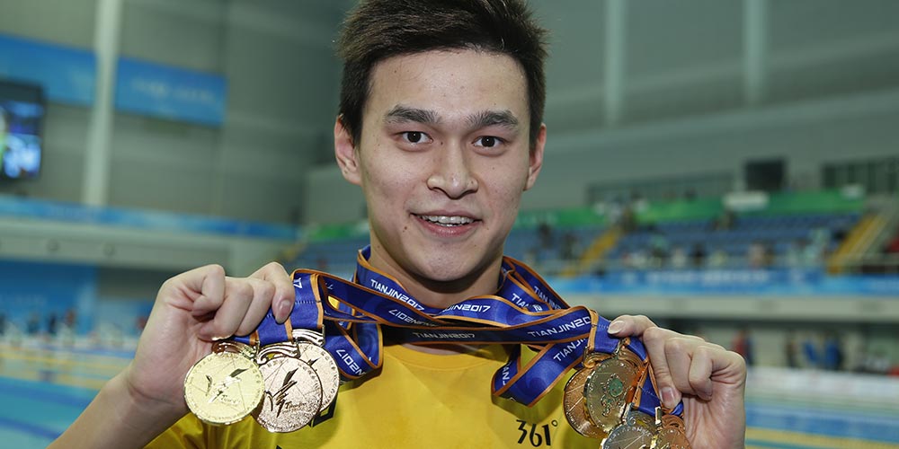 Nadador Sun Yang ganha 7 medalhas nos Jogos Nacionais da China