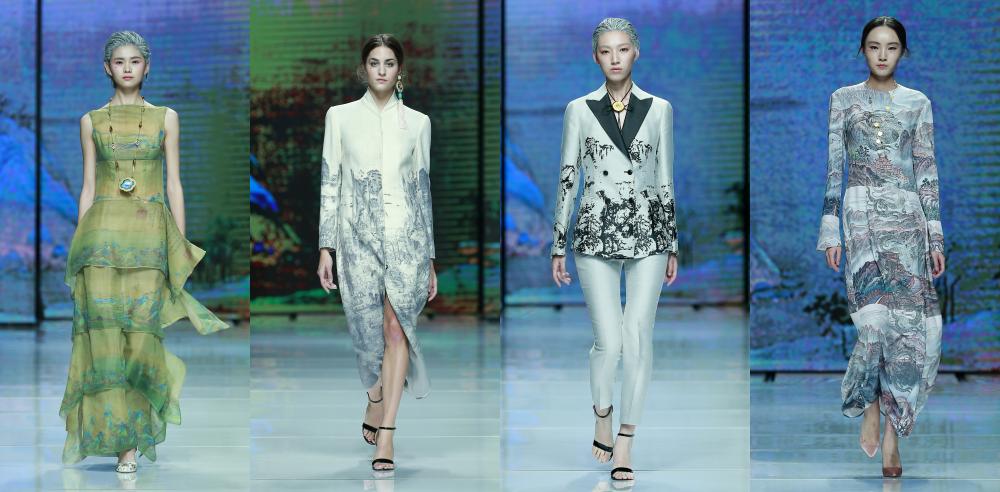 Criações da estilista chinesa Hou Zhijie são apresentadas na Semana de Moda da China