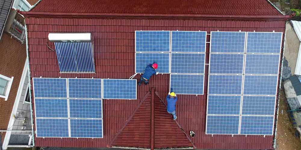 Mais de 1000 famílias no leste da China instalam sistema de energia fotovoltaica