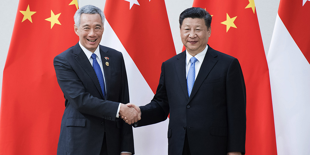 Presidente chinês discute relações bilaterais com premiê de Cingapura